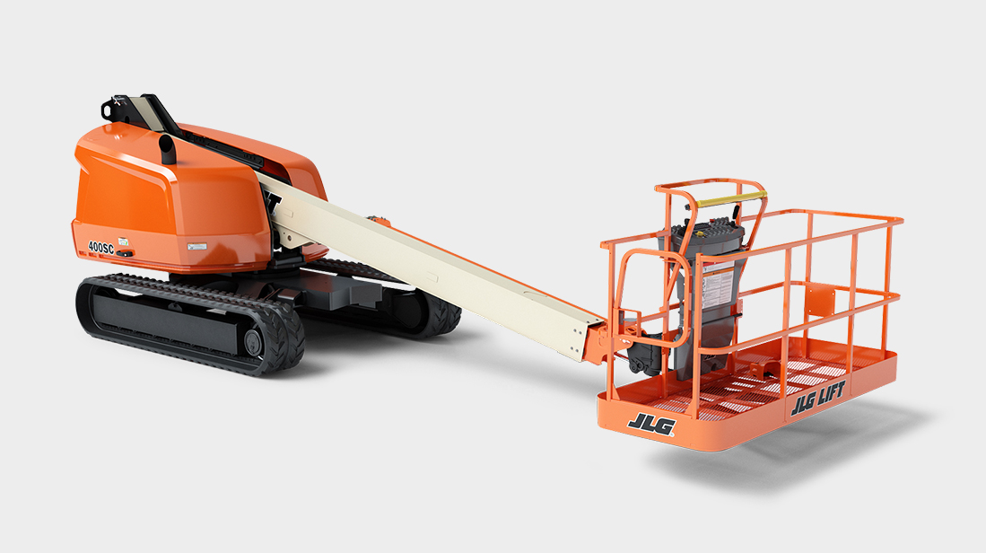 Tracked telescopic boom lifts
